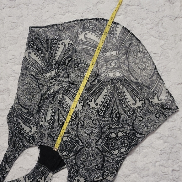 Ambiance Black Paisley Chiffon Tank Top, Women's Medium, Excellent Condi… - Picture 4 of 6